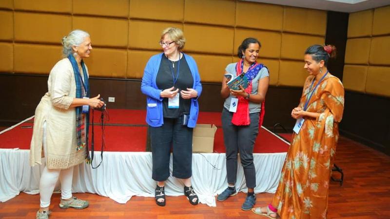 Prajval Shasti and Megan Urry release the book 31 adventures in Indian Science with authors Nandita Jayaraj and Aashima Freidog