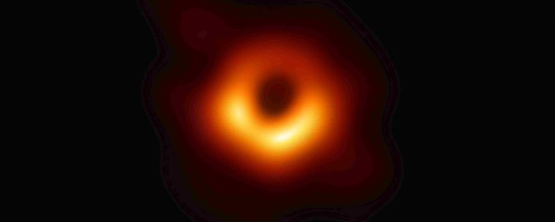 The first ever photograph of a black hole at the centre of M87 [Image credit: Event Horizon Telescope Consortium]