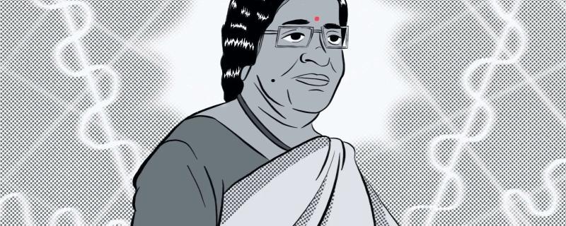 Prof Rohini Godbole. Illustration: Ayesha Punjabi, The Life of Science