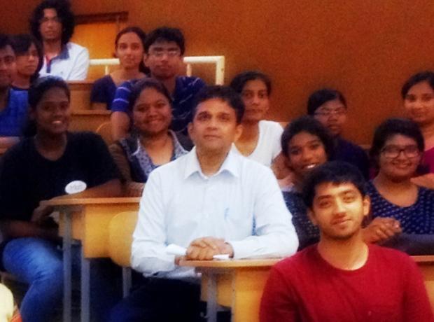 Prof. Dipankar Nandi with his students