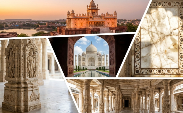 Heritage structures in India, made of Makrana marble.