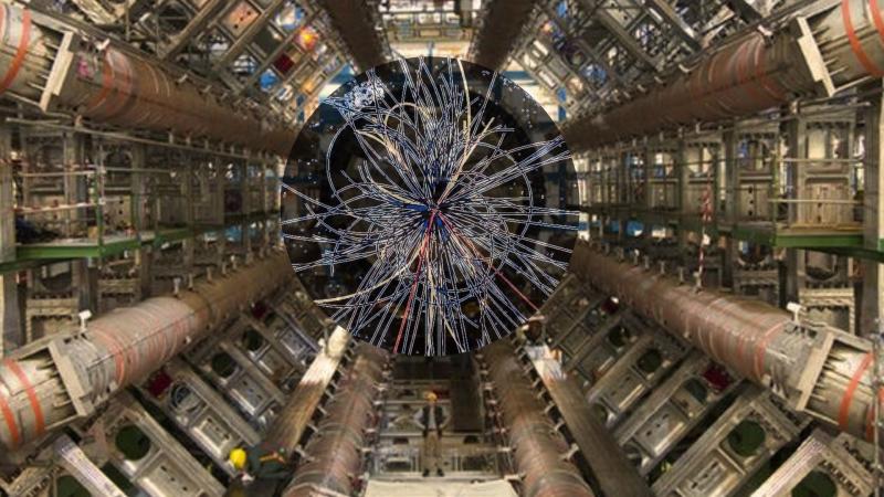 Graphical representation of collisions at LHC