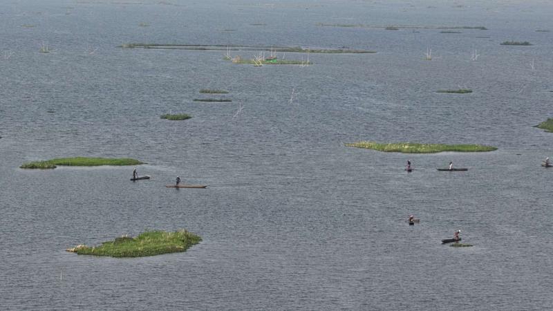 Phumdis at Loktak Lake, Manipur, India
