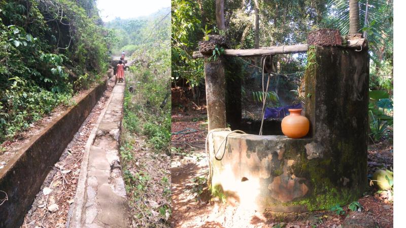 An unused Storm water drain and traditional community well
