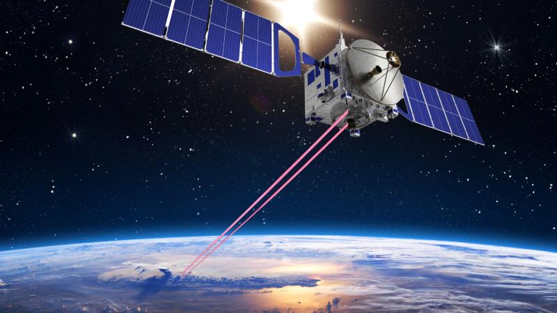 Laser from a satellite