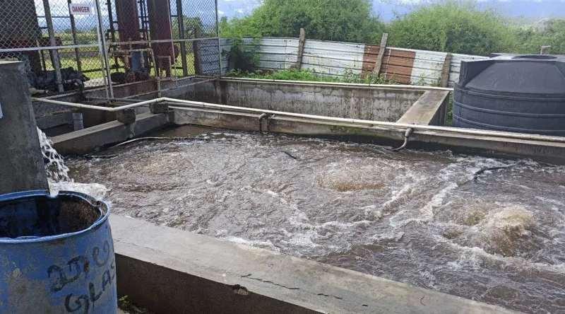 A wastewater treatment plant