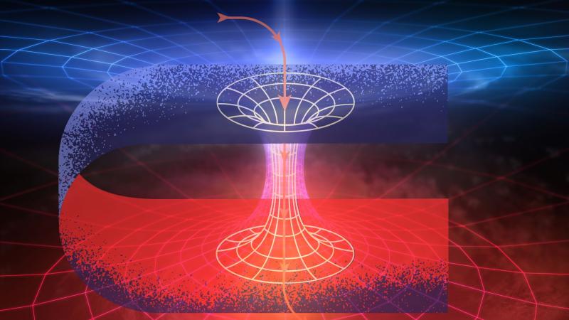 Graphical representation of a wormhole