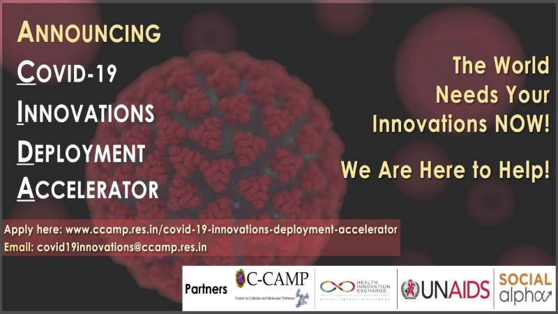 C-CAMP, UNHIE and Social Alpha come together to push forward COVID-19 innovations for immediate deployment