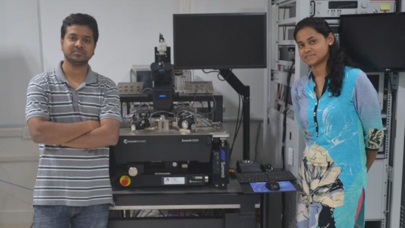 Photo: Dennis C J / Research Matters. From L-R :  Mayank Shrivastava and Milova Paul