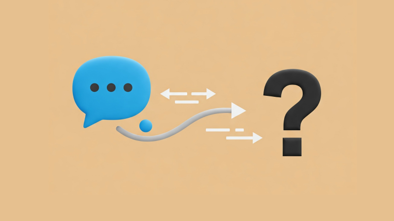 A chat box and a Question mark