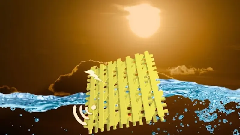 A biodegradable water filter that works on sunlight and vibrations