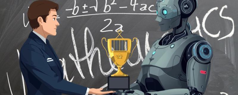 Robot recieving a prize from human