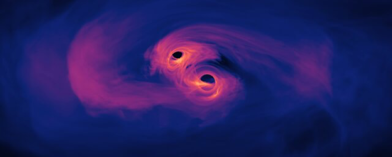 Simulated electromagnetic (EM) emission from accreting binary massive black hole during the late inspiral phase. 