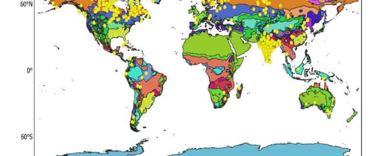 Map indicating (in yellow) lake locations chosen for the study (Credits: Prof. J. Indu and Kumar Nitish)