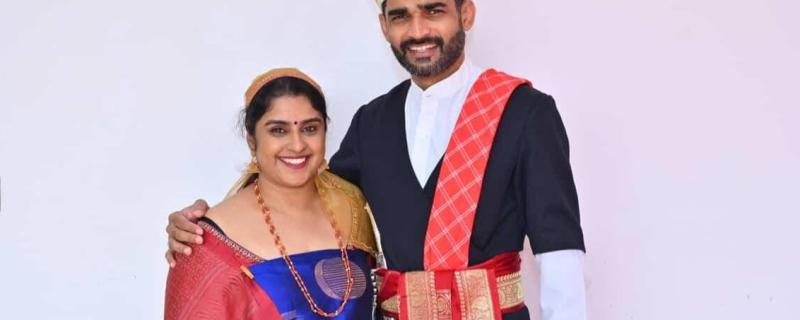 Couple in traditional Kodava attire.