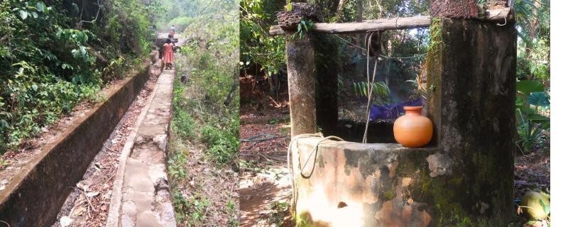 An unused Storm water drain and traditional community well