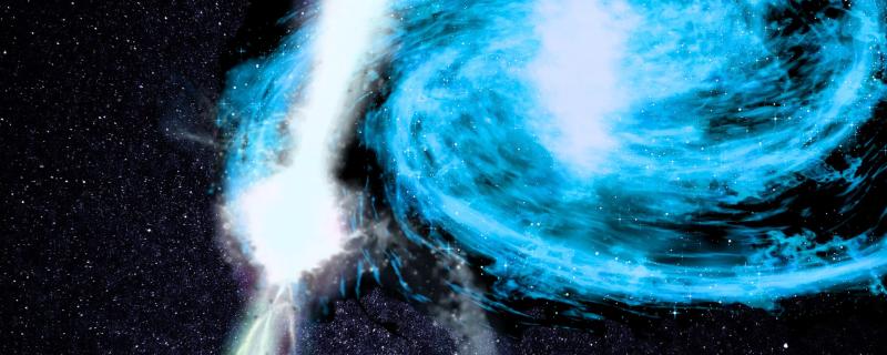 Graphical representation of a x-ray binary star