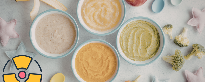 Baby food protected from gamma rays