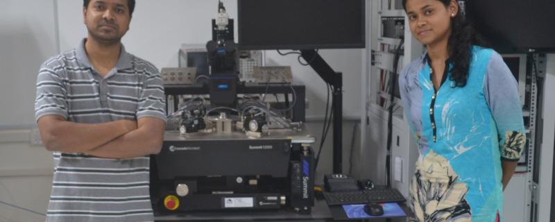 Photo: Dennis C J / Research Matters. From L-R :  Mayank Shrivastava and Milova Paul