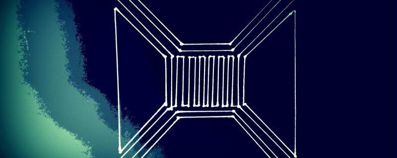 Schematic representation of a microheater