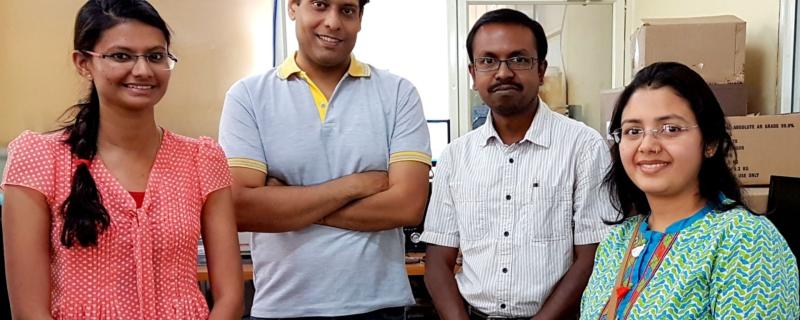 The researchers (from left): Ms. Aditi Jain, Prof. Kaushik Chatterjee, Dr. Ravi Sundaresan and Dr. Lopamudra Das Ghosh