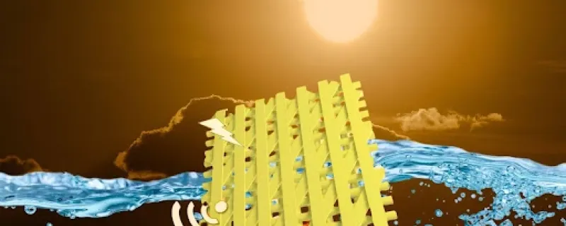 A biodegradable water filter that works on sunlight and vibrations